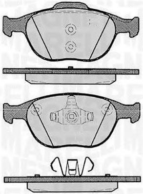 MAGNETI MARELLI 363916060256 -  Комплект тормозных колодок, дисковый тормоз